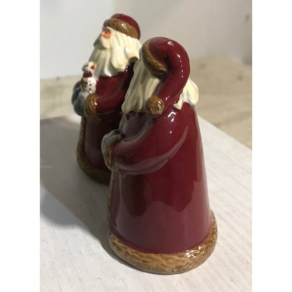 Vintage Santa Claus Salt & Pepper Shaker Set Ceramic Holiday Table Decor - Picture 4 of 9